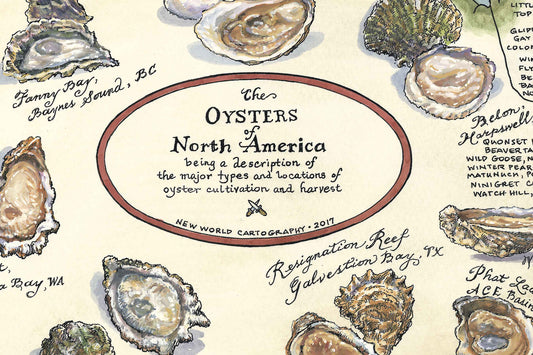 Behind a map:  Oysters of North America