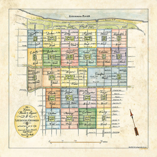 Wards and Squares of Savannah, Georgia