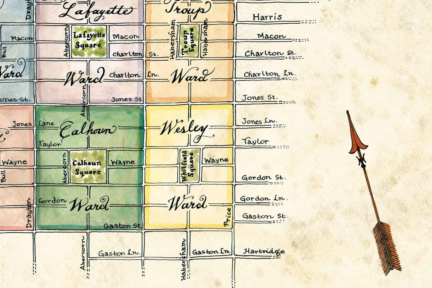 Wards and Squares of Savannah, Georgia