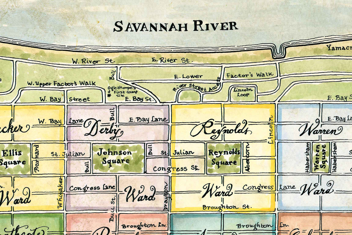 Wards and Squares of Savannah, Georgia
